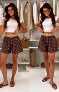 Polka Dots Shorts with Belt
